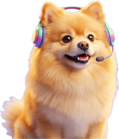 Champagne wearing a colourful headset with a boom microphone